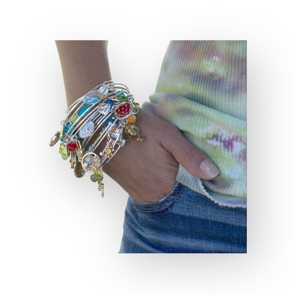 Alex and Ani 𖤗 Terra Horizon Beaded Expand Bangle Bracelet 𖤗 Rafaelian Gold 𖤗 - Picture 14 of 16